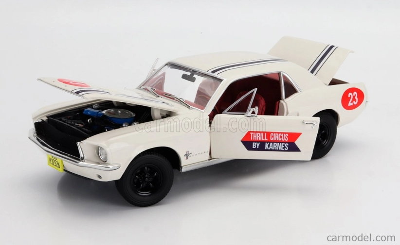Greenlight Ford usa Mustang Coupe N 23 Thrill Circus By Karnes 1967 - The Mod Squad 1:18 Bílá