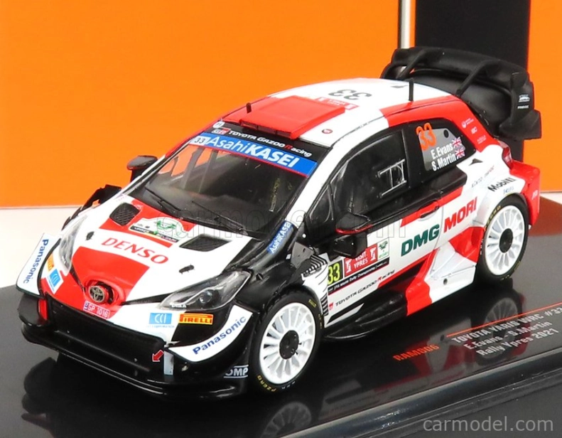 Ixo-models Toyota Yaris Wrc N 33 Rally Ypres 2021 E.evans - S.martin 1:43 Biela červená čierna