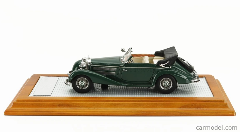 Ilario-model Mercedes benz 540k Sn154156 Sindelfingen Cabriolet A Open 1936 1:43 Zelená Černá