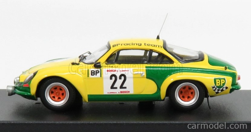 Trofeu Renault A110 Alpine N 22 Rally Ypres 1976 F.roothaert - E.nijs 1:43 Žltozelená