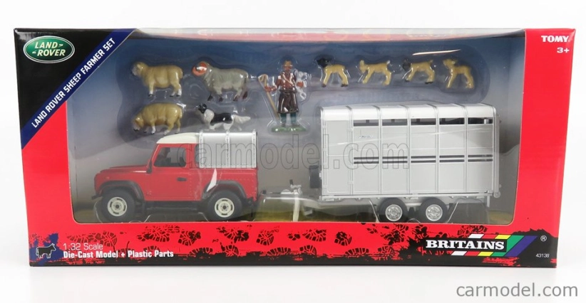 Britains Land rover Land Defender 90 Pick-up Closed 1984 1:32, červená