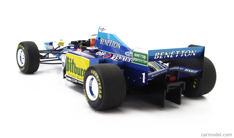 Minichamps Benetton F1 B195 Team Mild Seven Renault N 1 World Champion Winner European Gp 1995 Michael Schumacher 1:12 Modrá Žlutá