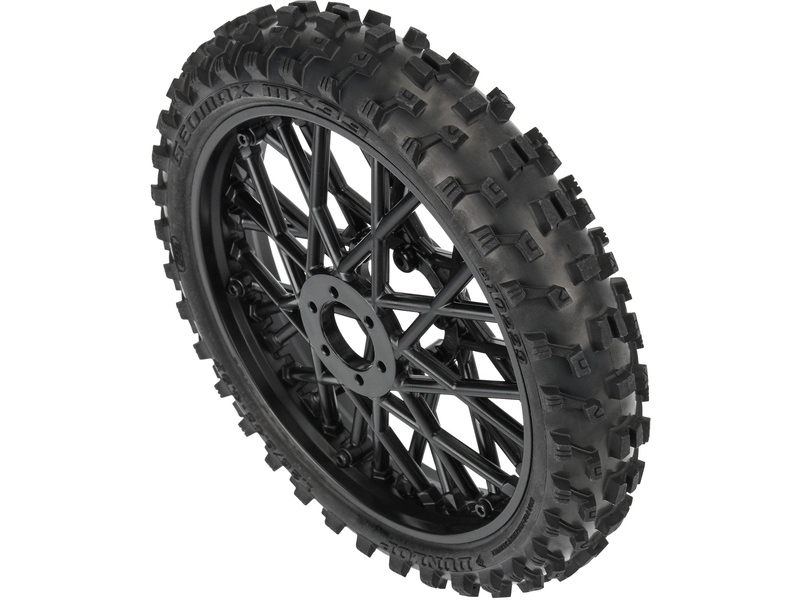 Pro-Line kolo s pneu Dunlop Geomax MX33 V2 Bead CR4 přední, disk černý: PM-MX