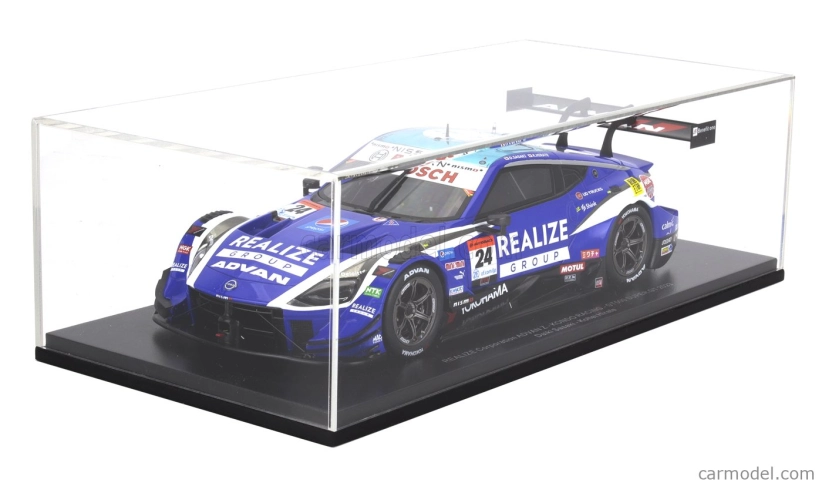 Spark-model Nissan Type Z Team Realize Advan Kondo Racing N 24 Gt500 Class Super Gt 2023 Daiki Sasaki - Kohei Hirate 1:18 2 Tones Blue White
