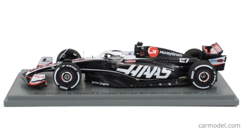 Spark-model Haas F1 Fw24 Team Moneygram Haas N 27 Australian Gp 2024 Nico Hulkenberg 1:43 Černá Bílá