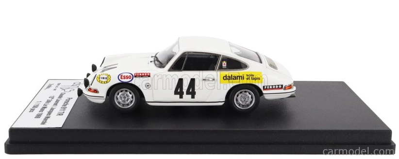 Trofeu Porsche 911t Coupe Team C.laurent (night Version) N 44 24h Le Mans 1969 Claude Laurent - Jacques Marche 1:43 Bílá