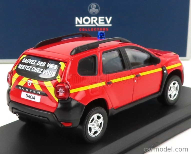 Norev Dacia Duster Pompiers 2020 1:43 Červená žltá
