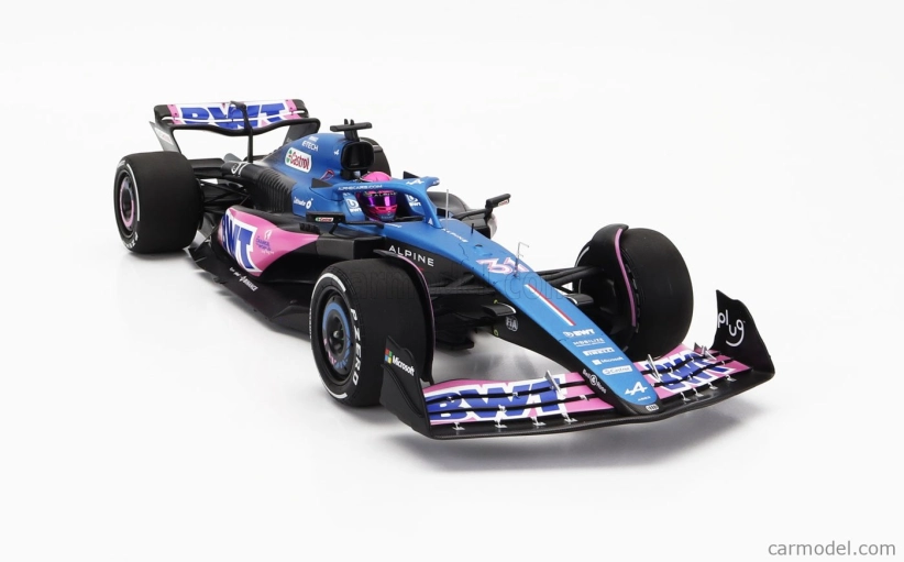 Minichamps Alpine F1 A523 Team Bwt Alpine N 31 9th Miami Gp With Pit Board 2023 Esteban Ocon 1:18 Blue Black Pink