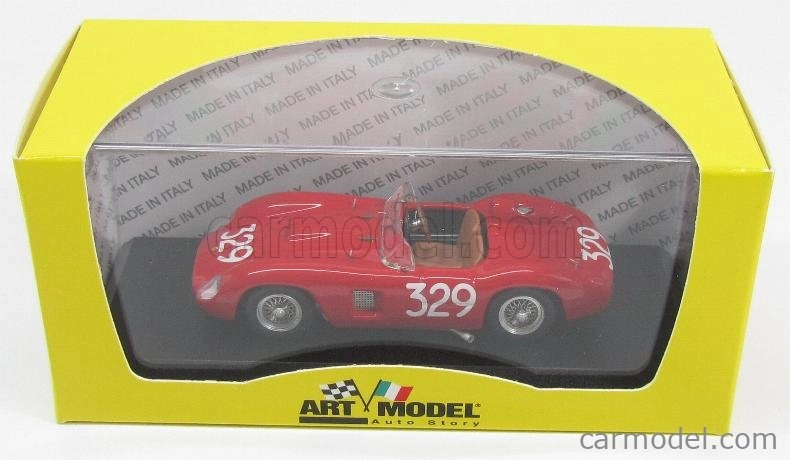 Art-model Ferrari 500tr Spider Ch.0608 N 329 Giro Di Sicilia 1957 G.munaron 1:43 Červená