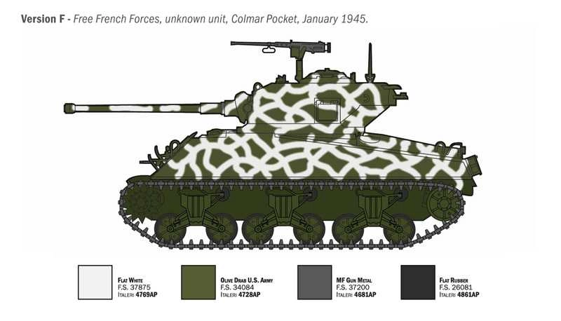 Italeri Tank M4a3 Wet Sherman Miltary 1945 1:35 /