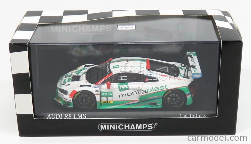 Minichamps Audi R8 Lms Ultra Team Montaplast Motorsport N 1 Adac Gt Masters 2017 De Phillippi - Mies 1:43 Bielozelená