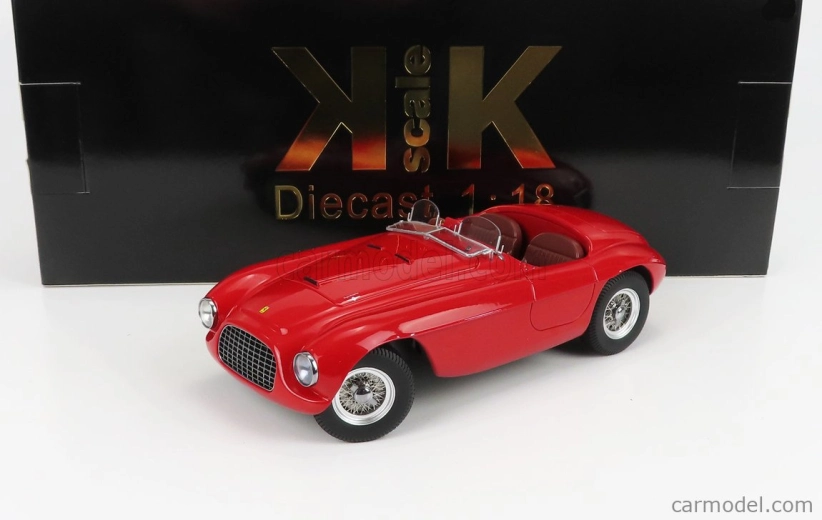 Kk-scale Ferrari 166mm Barchetta Spider 1949 1:18 Červená