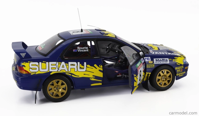 Sun-star Subaru Impreza 555 N 8 Rally Nový Zéland 1997 Peter Bourne - Craig Vincent 1:18 Modro-žltá