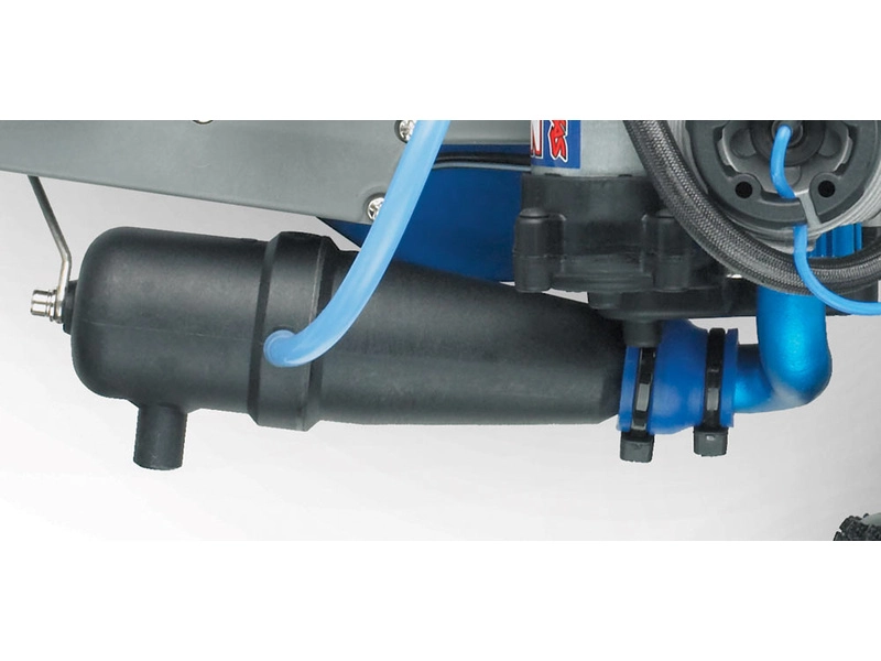 RC auto Traxxas Nitro Rustler 1:10 TQi RTR, stříbrno-modrá