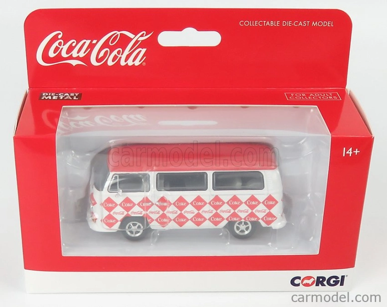 Corgi Volkswagen T1 Camper Van Coca-cola Coke 1961 1:43 Biela červená