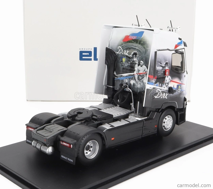 Eligor Renault T-line Vysoký ťahač Dax 2-assi 2021 1:43 čierna biela