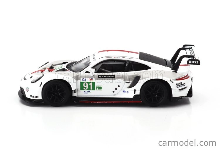 Spark-model Porsche 911 991-2 4.2l Team Porsche Gt N 91 Winner Lmgte Pro Class 24h Le Mans 2022 Gianmaria Bruni - Richard Lietz - Frederic Makowiecki 1:64 Bílá Šedá Červená