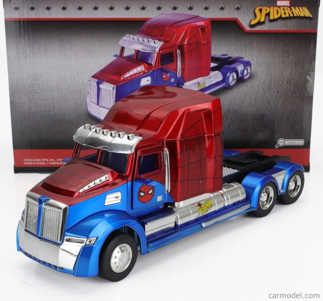 Jada Western star 57x ťahač Spiderman 2009 1:24 Modrá červená