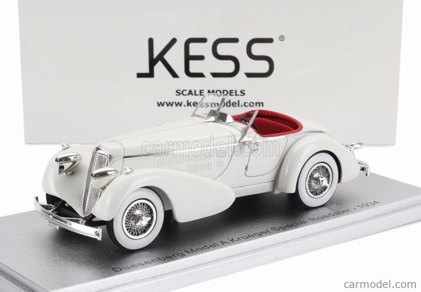 Kess-model Duesenberg Model A Krueger Special Roadster Open 1934 1:43 Svetlo šedá
