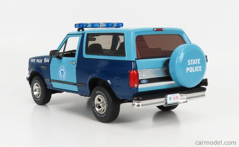 Greenlight Ford usa Bronco Xlt Massachusetts State Police 1996 1:18 2 Tóny Modré