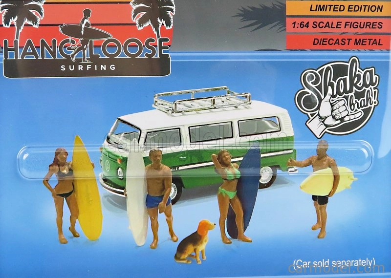 American diorama Figures Set - Hang Loose Surfing 1:64 Různé