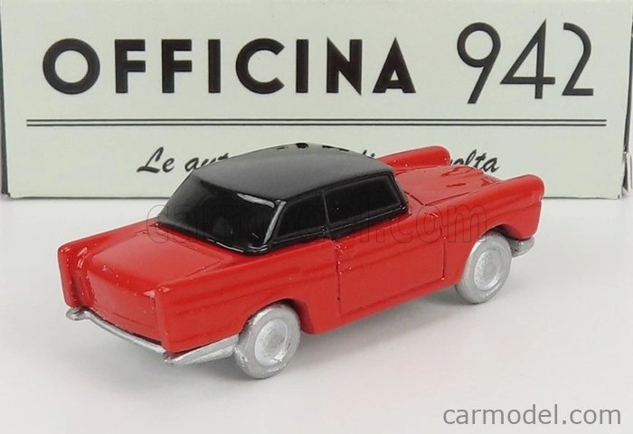 Officina-942 Fiat 1200 Coupe Carrozzeria Scionieri 1958 1:76 červená čierna