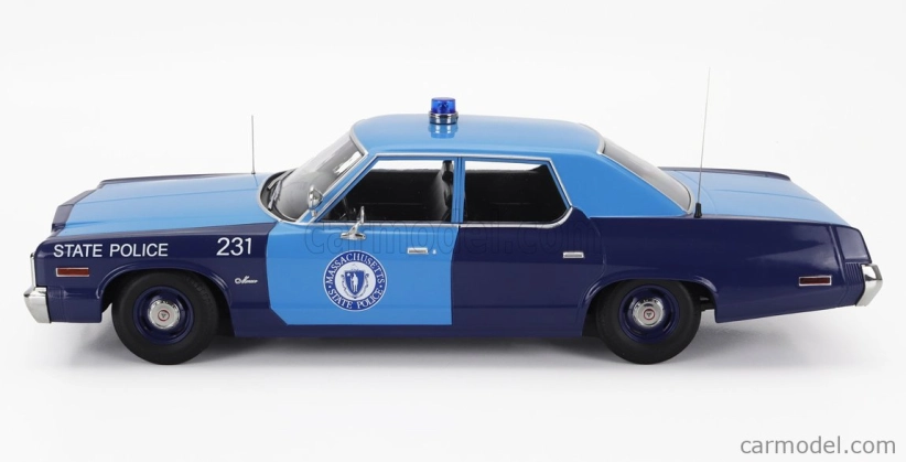Dodge Monaco Massachusetts State Police 1974 v mierke 1:18 2 Tones Blue