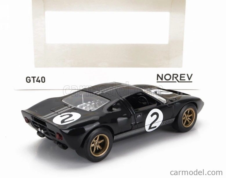 Norev Ford usa Gt40 Mkii 7.0l V8 Team Shelby American Inc. N 2 Winner 24h Le Mans 1966 B.mclaren - C.amon 1:43 Černá Stříbrná