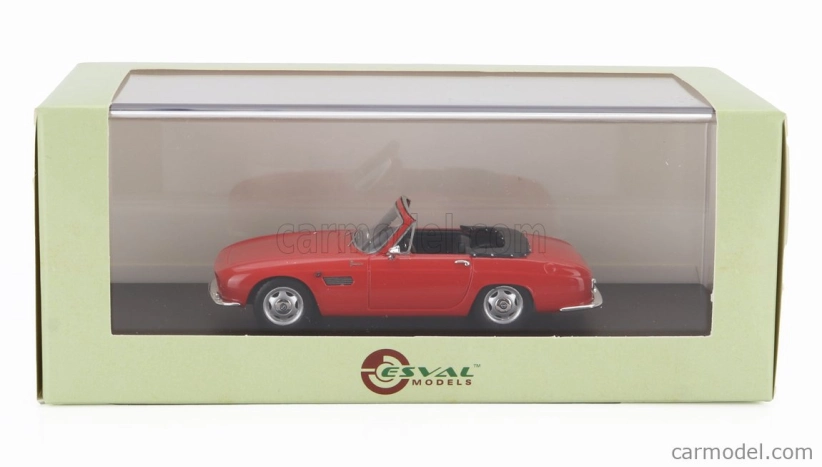 Esval model Osca 1600gt Fissore Cabriolet Open 1963 1:43 Červená Černá