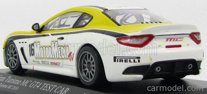 Minichamps Maserati Granturismo Mc Gt4 Coupe N 16 Trofeo Granturismo Mc 2010 Necchi 1:43 bielo žltá
