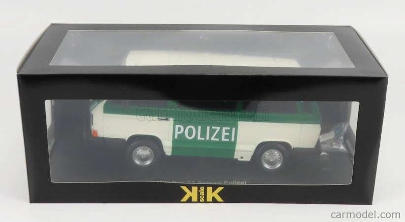 Kk-scale Volkswagen T3 Minibus Syncro Polizei 1987 1:18 Zelená Bílá