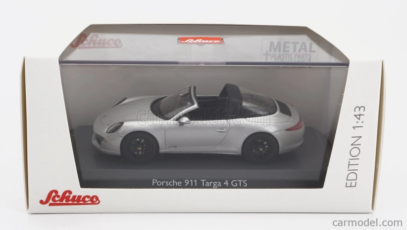 Schuco Porsche 911 991 Carrera Targa Cabriolet 2014 1:43 Stříbrná Černá