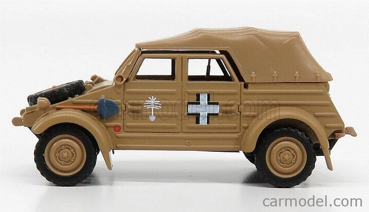Hongwell Volkswagen Type 82 Cabriolet Closed Afrika Korps Erwin Rommel 1941 1:43 Vojenský Písek