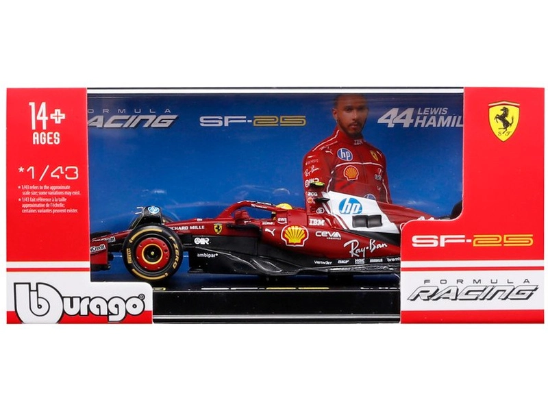 Bburago Ferrari SF-25 (2025) 1:43 #44 Hamilton (hardcase)