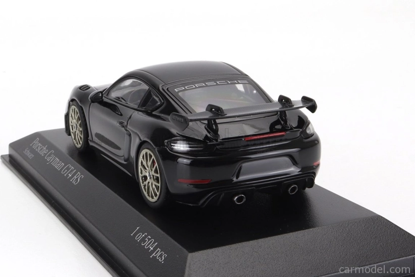 Minichamps Porsche 718 (982) Cayman Gt4 Rs Coupe 2021 - Neodyme Wheels 1:43 Black
