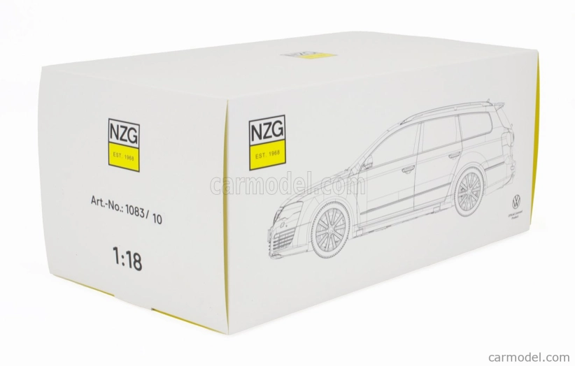 Nzg Volkswagen Passat Variant R36 V6 Sw Station Wagon 2010 1:18 Rosso Tornado - Červená