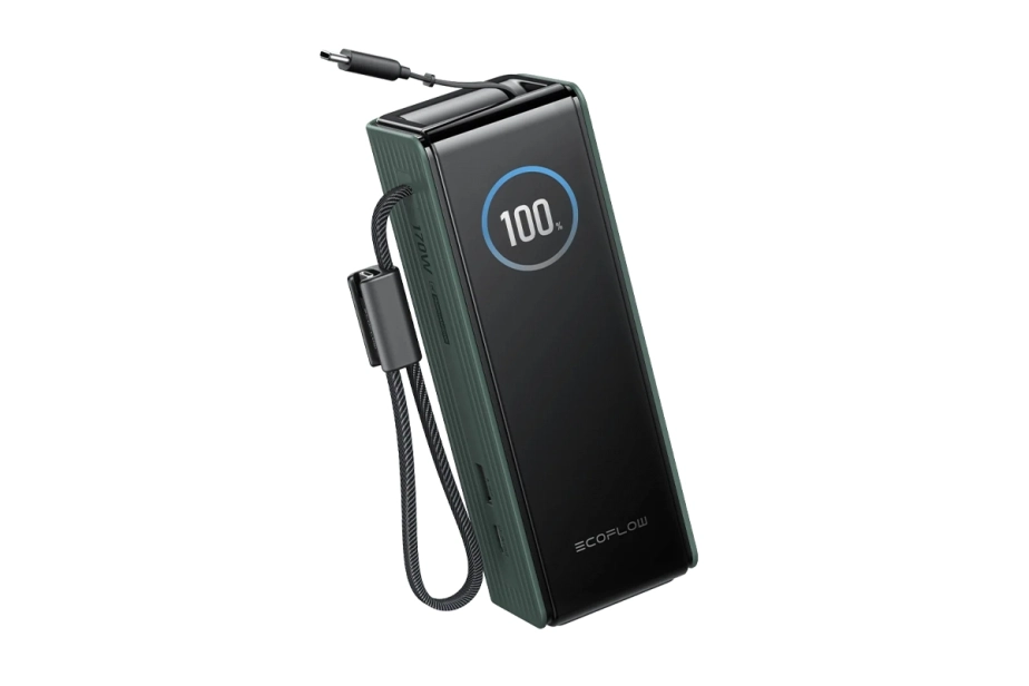EcoFlow RAPID Power Banka (25000mAh,170W) 2x100W vestavěný USB-C kabel - zelená
