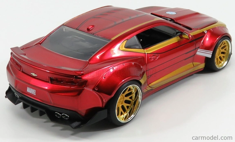 Jada Chevrolet Camaro Coupe s figúrkou Iron Mana 2016 1:24 červené zlato