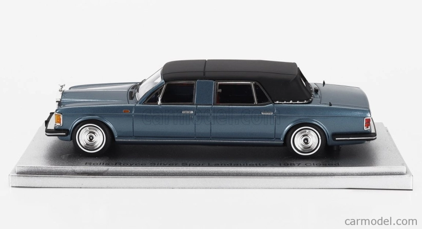 Kess-model Rolls royce Silver Spur Landaulette Semicovertible Closed 1987 1:43 Blue Met Black