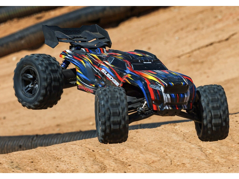 RC auto Traxxas Sledge s belted pneu 1:8 RTR, modrá