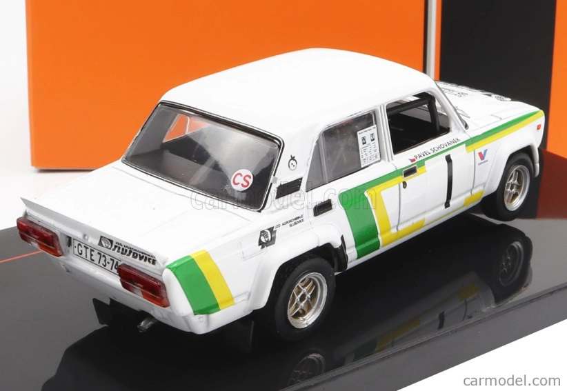Ixo-models Lada fiat 2105 Vfts N 1 Rally Vltava Pribram 1988 V.blahna - P.schovanek 1:43 Bílá Zelená Žlutá