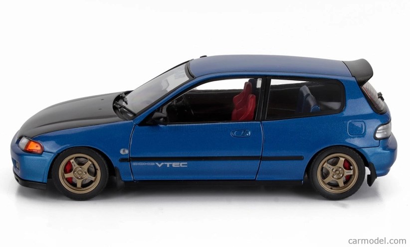 Solido Honda Civic (eg6) Sir Ii Works 1991 1:18 Pearl Blue Black