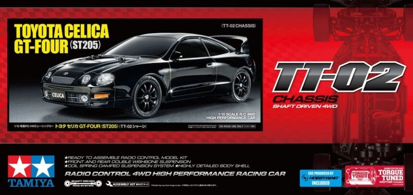 RC auto Tamiya Toyota Celica GT-Four (ST205) TT-02