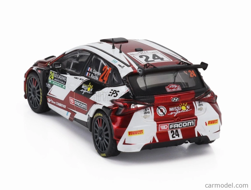 Ixo-models Hyundai I20 N Rally2 N 24 Rally Montecarlo 2024 Nicolas Ciamin - Yannick Roche 1:43 Červená čierna biela