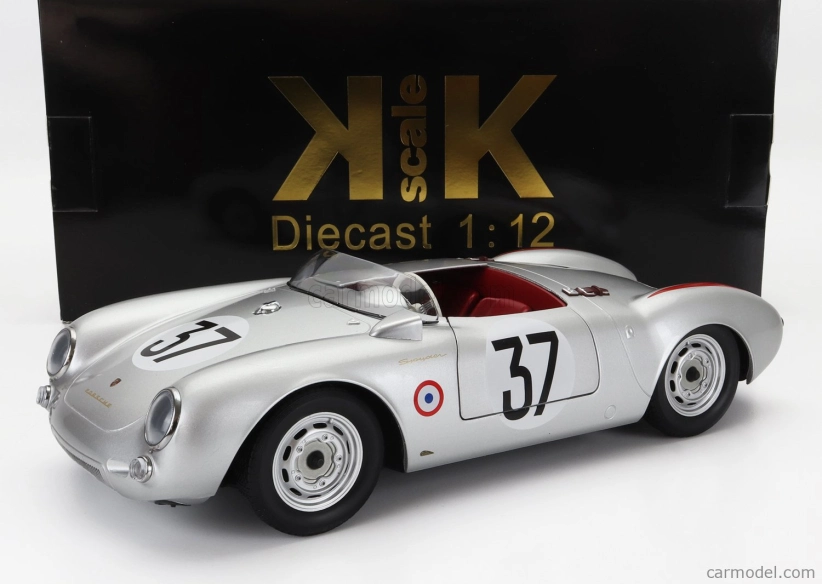 Porsche 550 Rs Spider 1.5l Team Porsche Kg N 37 24h Le Mans 1955 H.polensky - R.von Frankenberg 1:12 Silver
