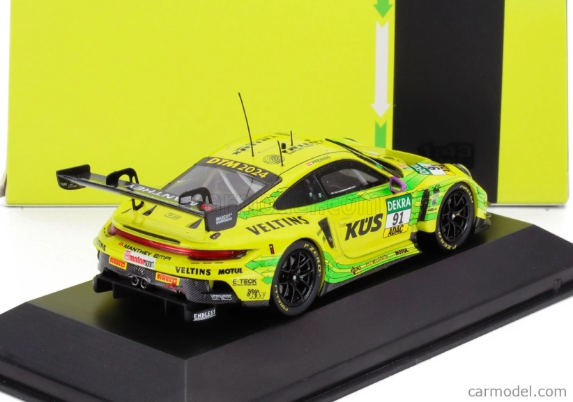 Ixo-models Porsche 911 992 Gt3 R Team Manthey Grello N 91 Dtm Season 2024 Thomas Preining 1:43 Žlutá Zelená