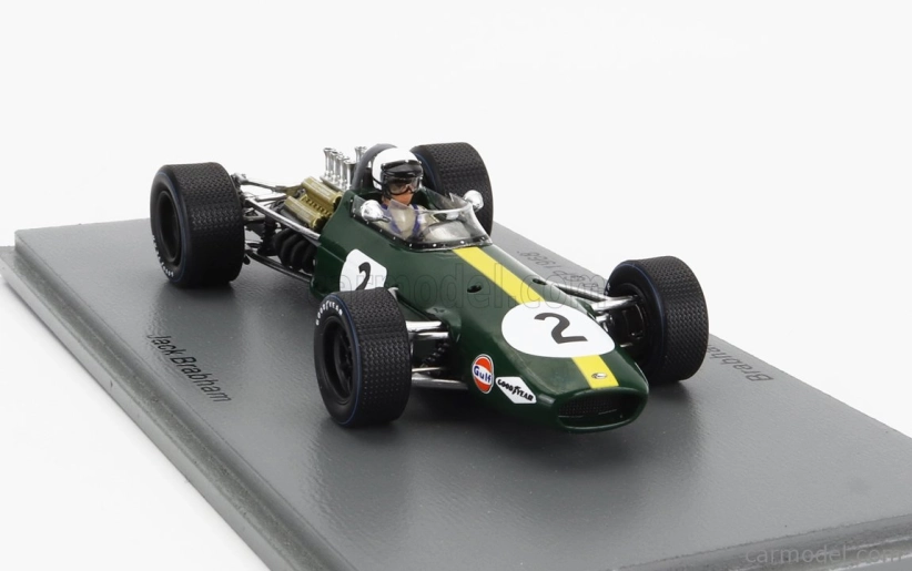 Spark-model Brabham F1 Bt26 N 2 Monaco Gp 1968 J.brabham 1:43 Zelená Žltá