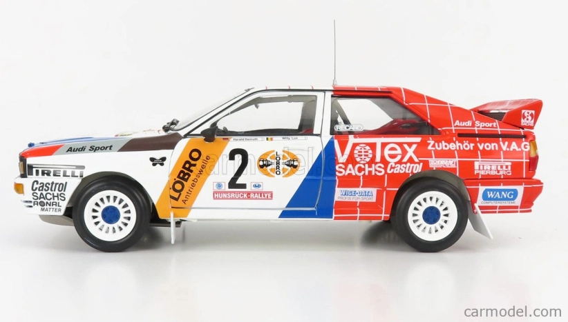 Sun-star Audi Quattro A1 N 2 Winner Rally International Avd/sth Hunsruck 1984 H.demuth - W.lux 1:18 Červená Bílá