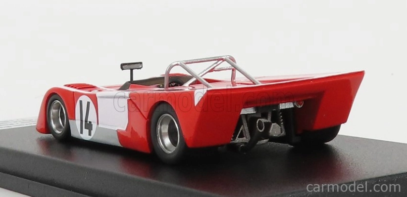 Trofeu Chevron B21 N 14 Víťaz 6h Nova Lisboa 1972 C.santos - R.heavens 1:43 Červená biela