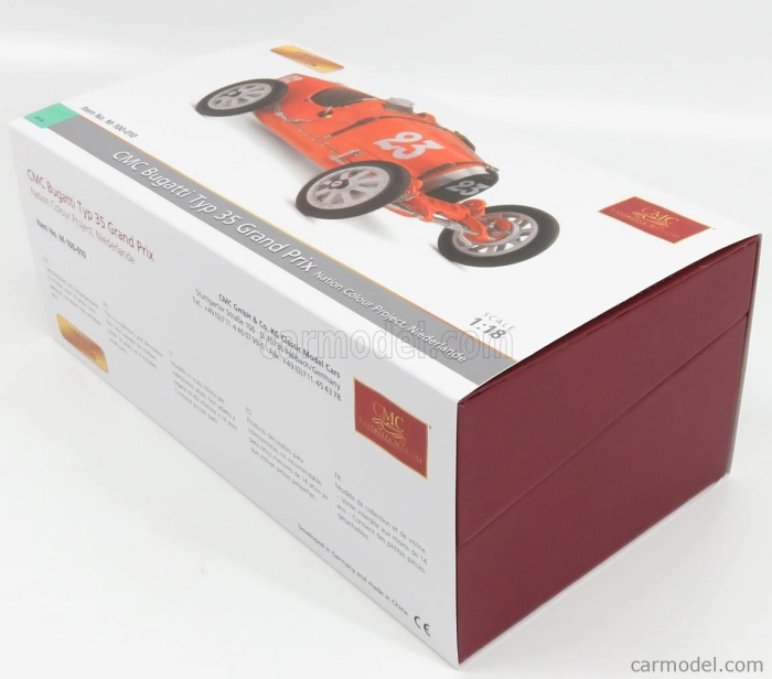 Cmc Bugatti T35 N 23 Nation Colour Project Holandsko 1924 1:18 oranžová